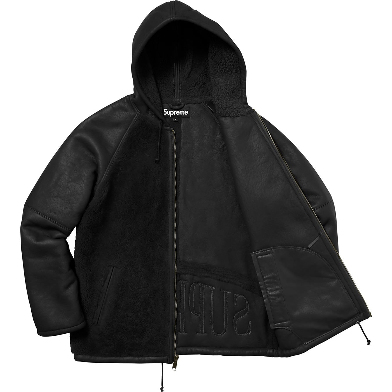 Reversed Shearling Hooded Jacket view 17